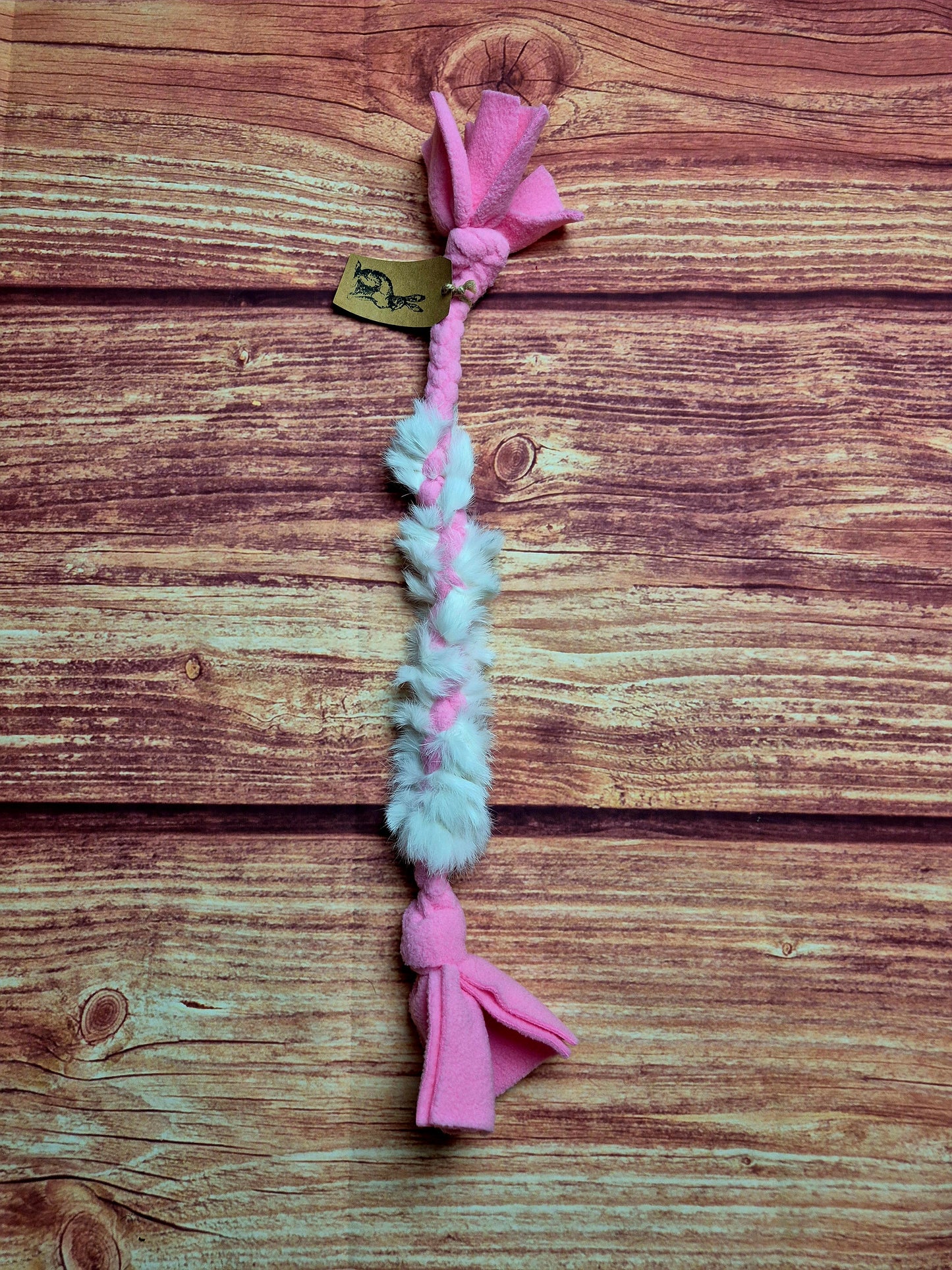 17" Bunny Fur Tug (pink)