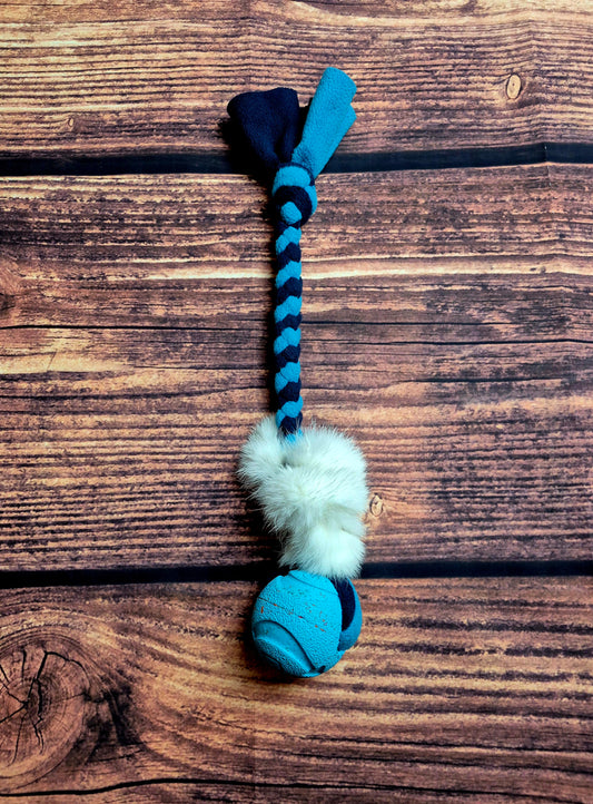 Chuck It With Bunny Fur Tug (Blue)