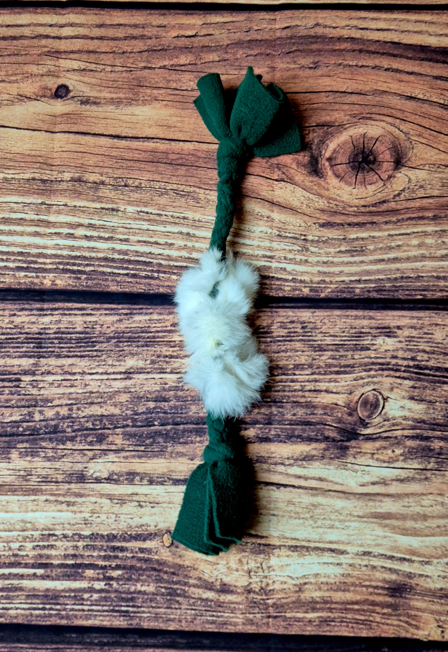 12" Bunny Fur Tug (Hunter Green)
