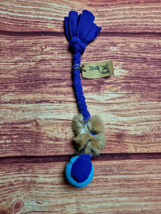 Chuck It With Bunny Fur Tug (Purple)